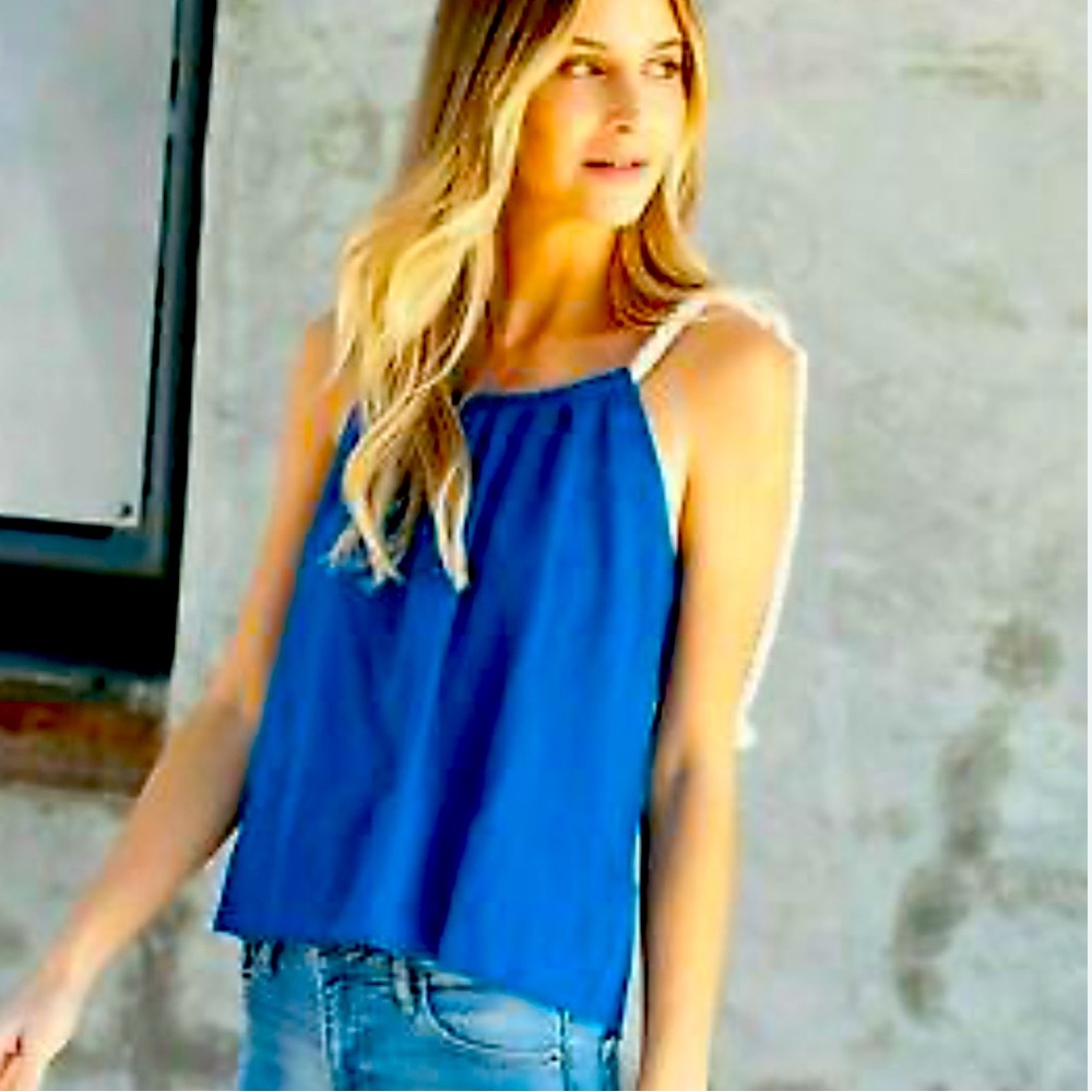 NWOT Endless Rose Blue Rope Tank Small